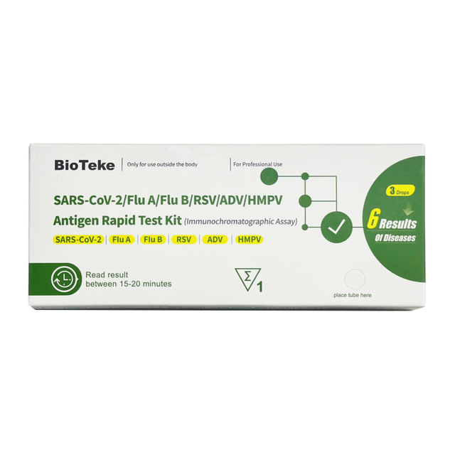 Kit de testare rapidă a antigenului 6 în 1 COVID grip A&B RSV ADV HMPV