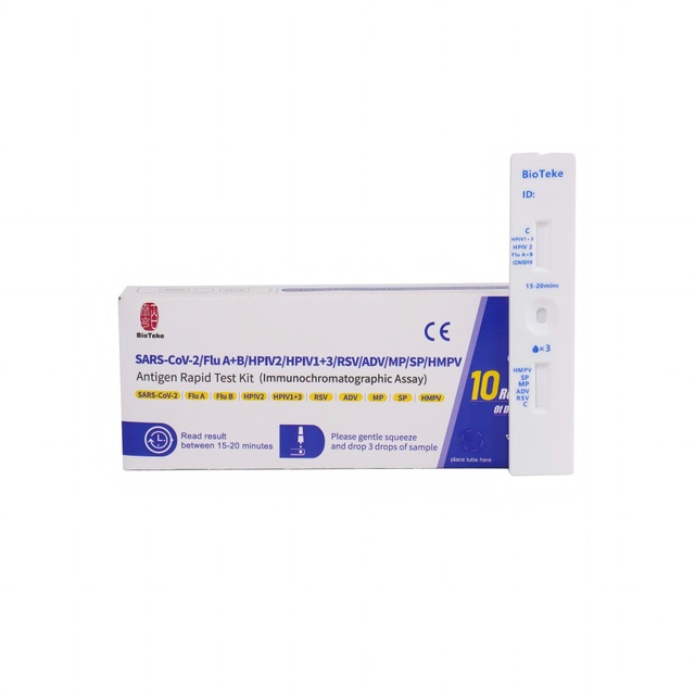 Respirator 10 în 1 SARS-CoV-2/gripă A+B/HPIV2/HPIV1+3/RSV/ADV/MP/SP/HMPV Set de testare rapidă