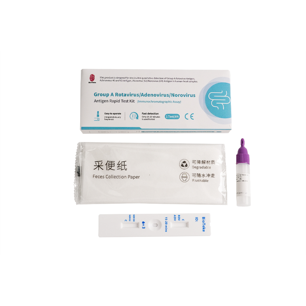 Grupa A Rotavirus/Adenovirus/Norovirus Antigen Kit Rapid Test Test (Test imunochromatografic)