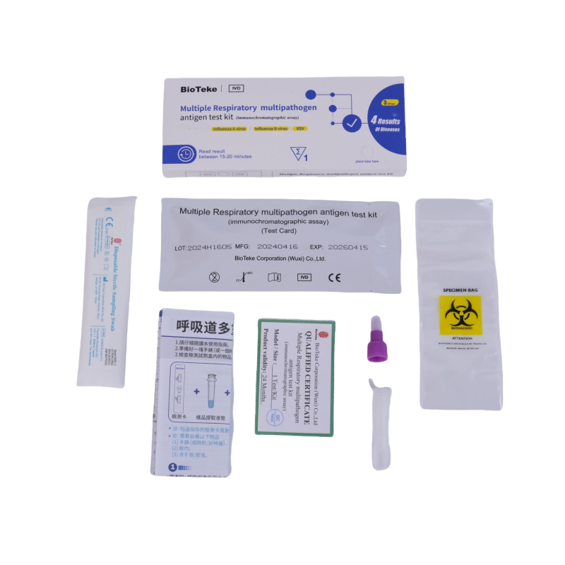 Bioteke 4 în 1 Covid-19, gripa A+B, RSV Antigen Rapid Test Test Kit