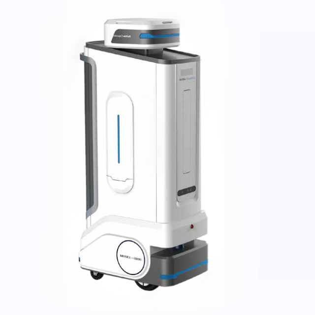 Robot de prevenire a epidemiei cu sterilizator medical laser