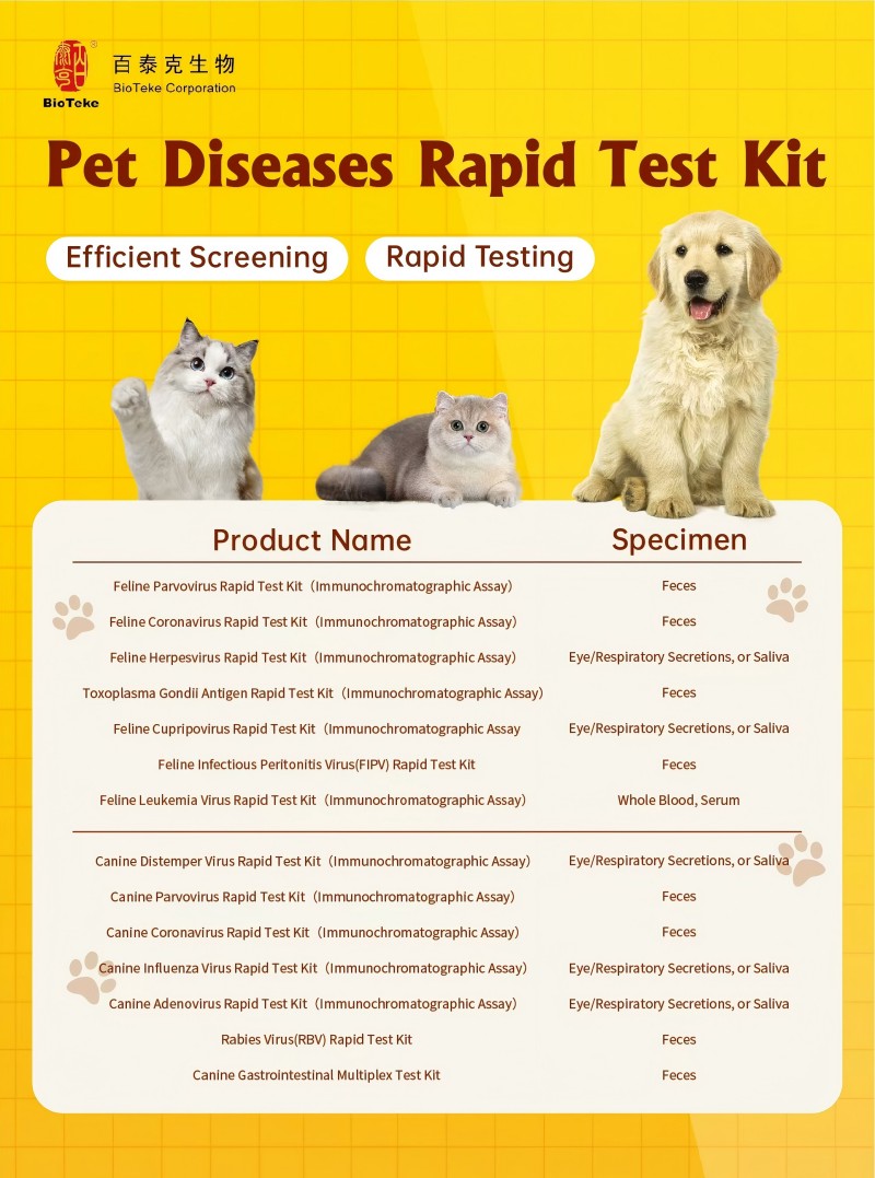 Kit de testare a bolilor pentru animale de companie bioteke
