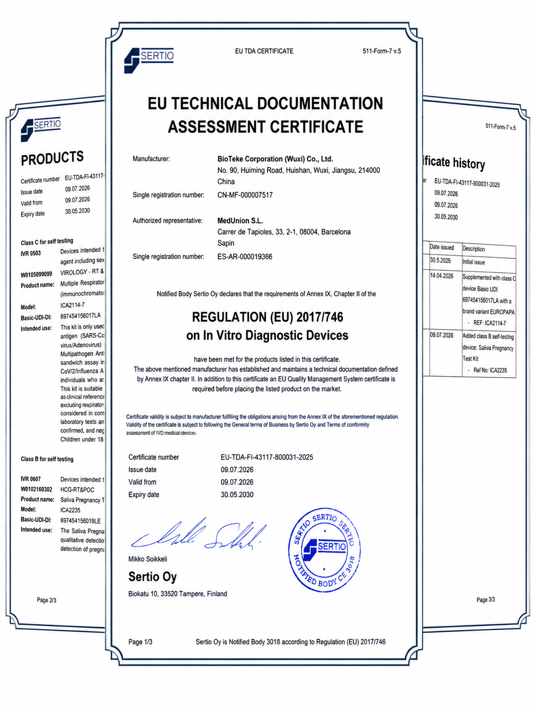 CERTIFICAT IVDR