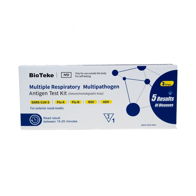 5-in-1 multiplu kit de testare a antigenului multipatogen respirator (auto-test)
