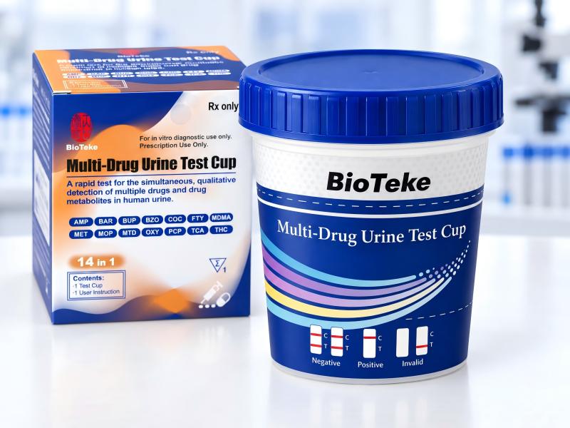 Cupă pentru test de urină cu mai multe medicamente BioTeke